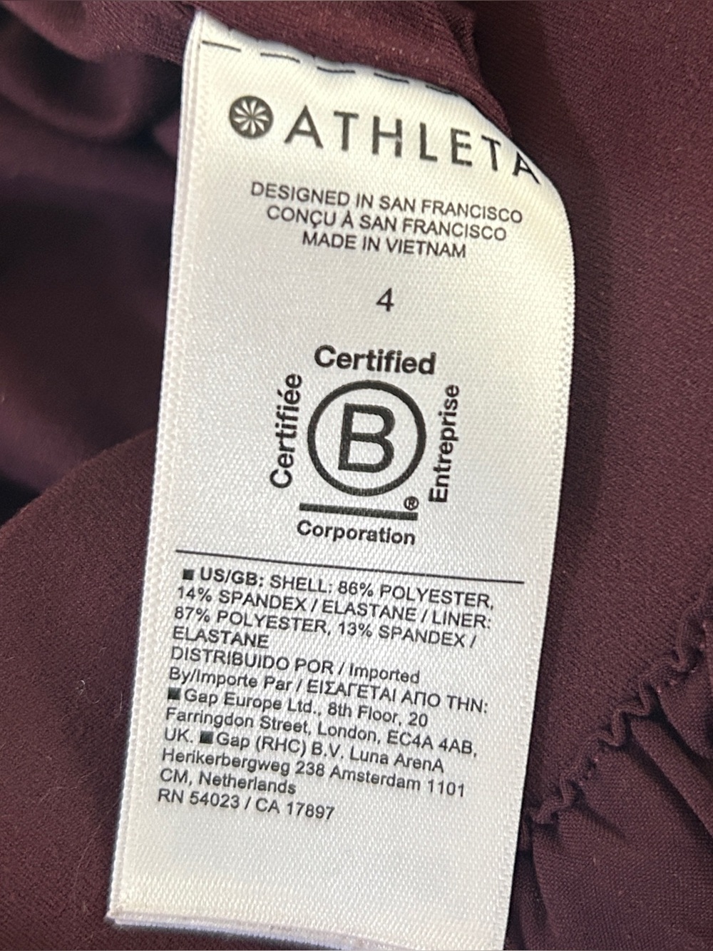 Athleta Attitude Lined Jogger Pant - 4 - Spiced Cabernet - Picture 9 of 9